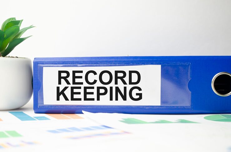 blue-file-folder-with-words-take-record-keeping-business-concept_301012-5690